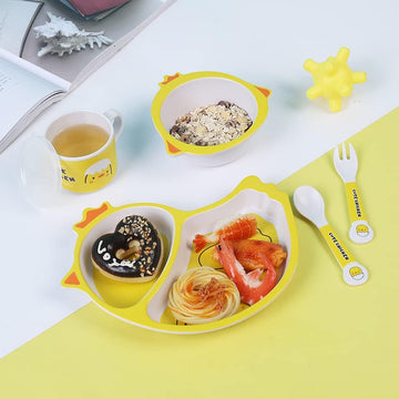 Ensemble de vaisselle “Chicken Kids” – Fibre de bambou