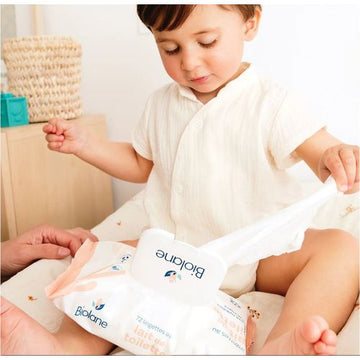 Lingettes au lait de toilette Biolane (72 unités)